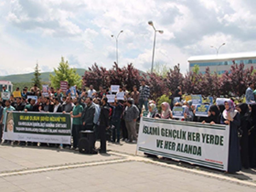 Bingöl Üniversitesi'nde idam protestosu