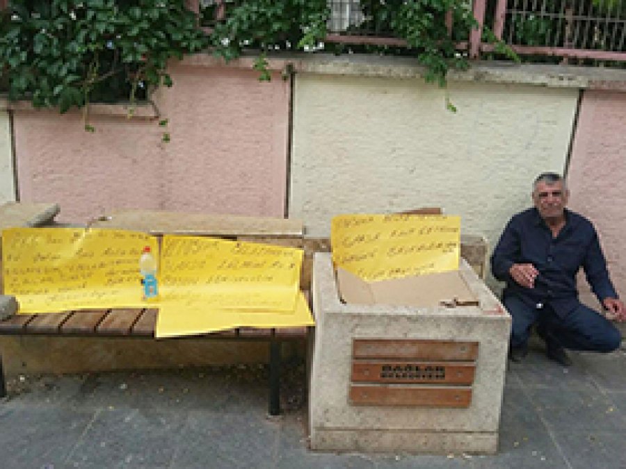 Belediye işçisinden açlık grevi
