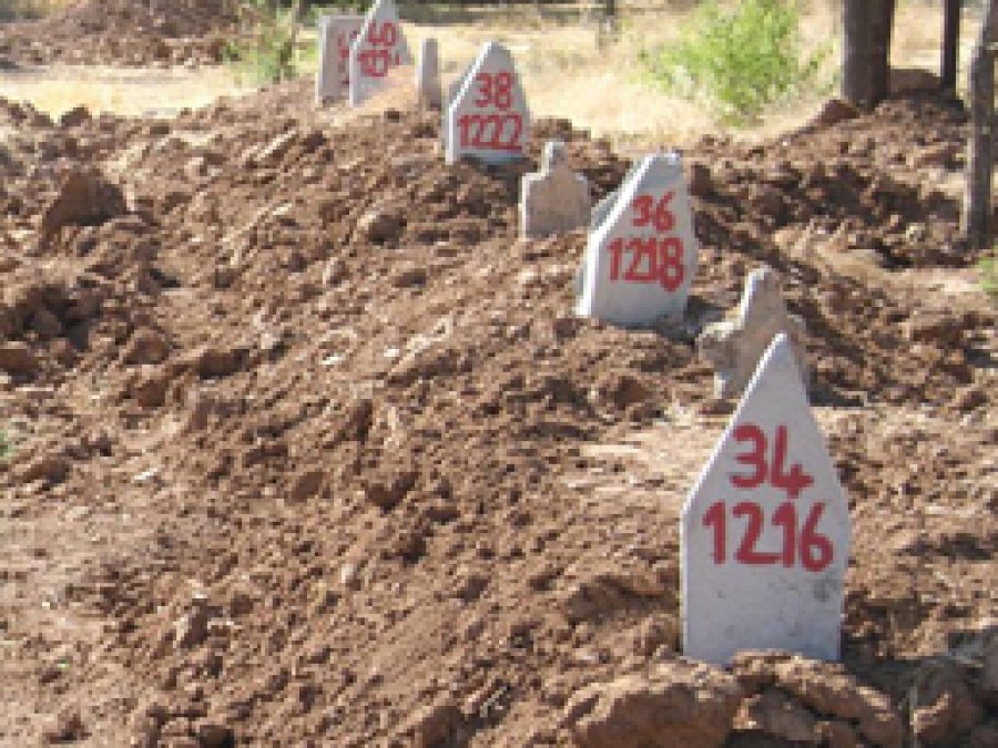 PKK'liler sahipsizler mezarlığına gömüldü