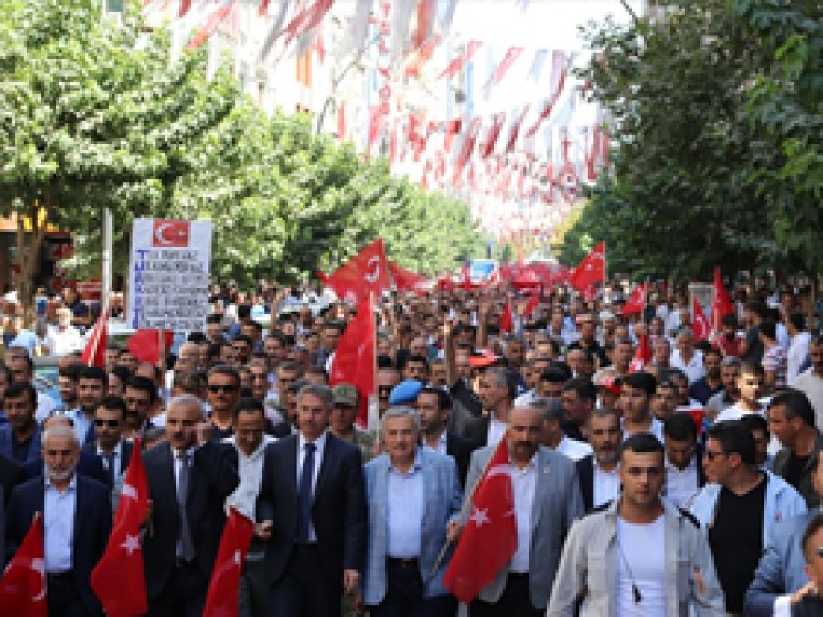 Elazığ'da PKK'ye tepki mitingi
