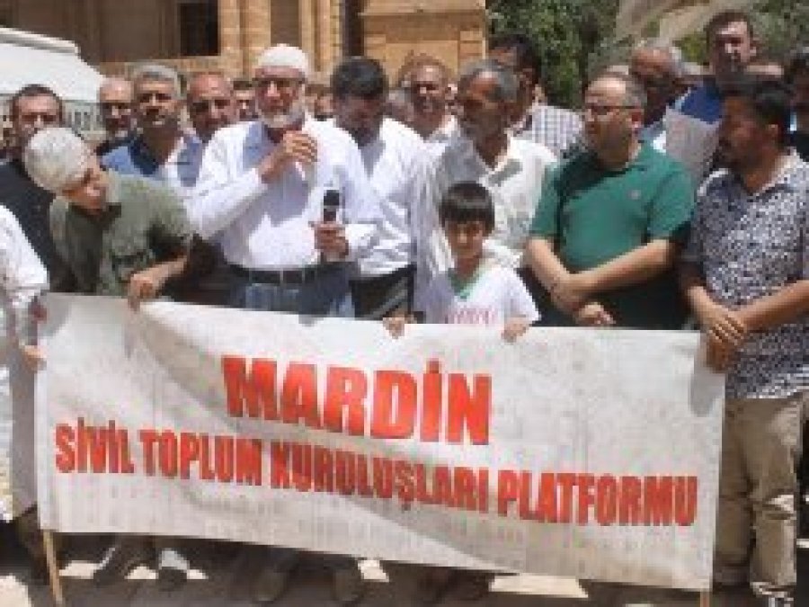 Mardinliler Siyonist işgalcileri telin etti