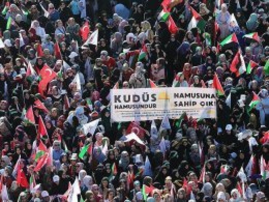 Arap basınında Yenikapı'daki 'Büyük Kudüs Mitingi'