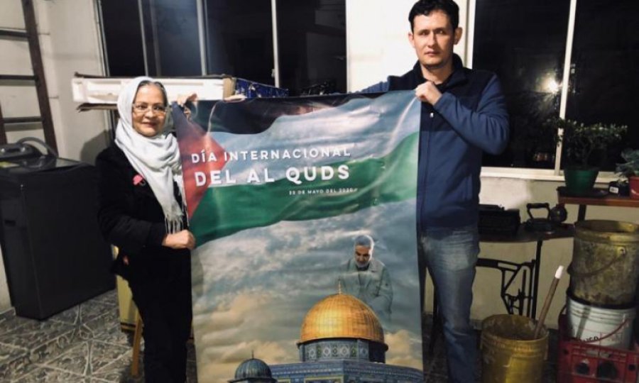 Kolombiya'daki Direniş dostları Kudüs Günü yaklaşırken Şehit Kasım'ı unutmadı