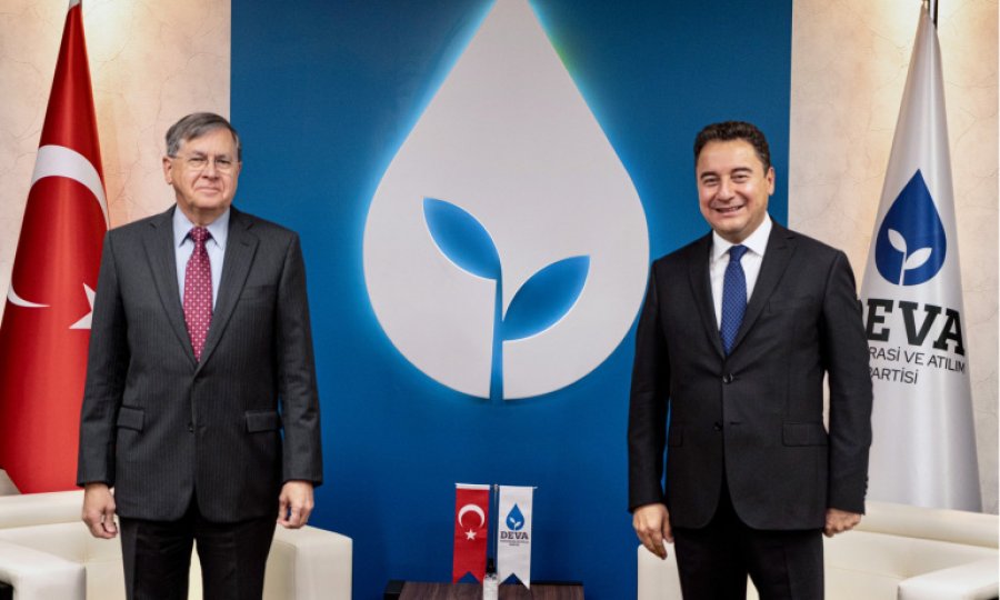 Babacan ve ABD Büyükelçisi DEVA Genel Merkezinde baş başa görüştü