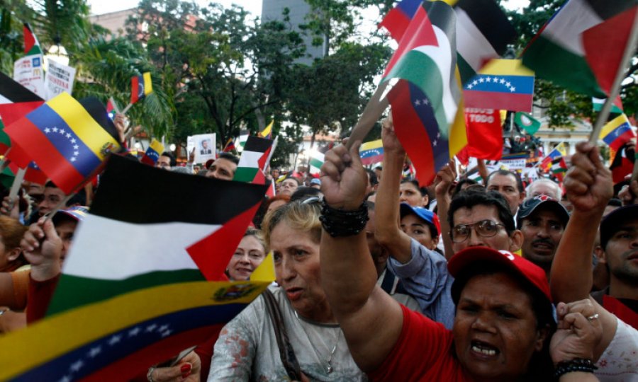 Venezuela'da Siyonist İsrail saldırıları protesto edildi