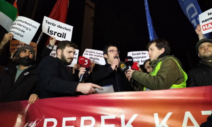 AGD'den İstanbul'da protesto eylemi! İsrail ile abad olunmaz