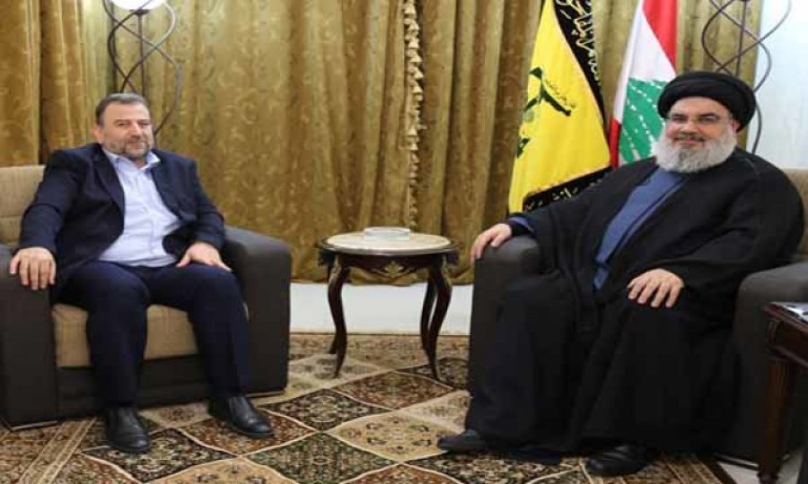 Seyyid Hasan Nasrullah, Hamas heyeti ile görüştü