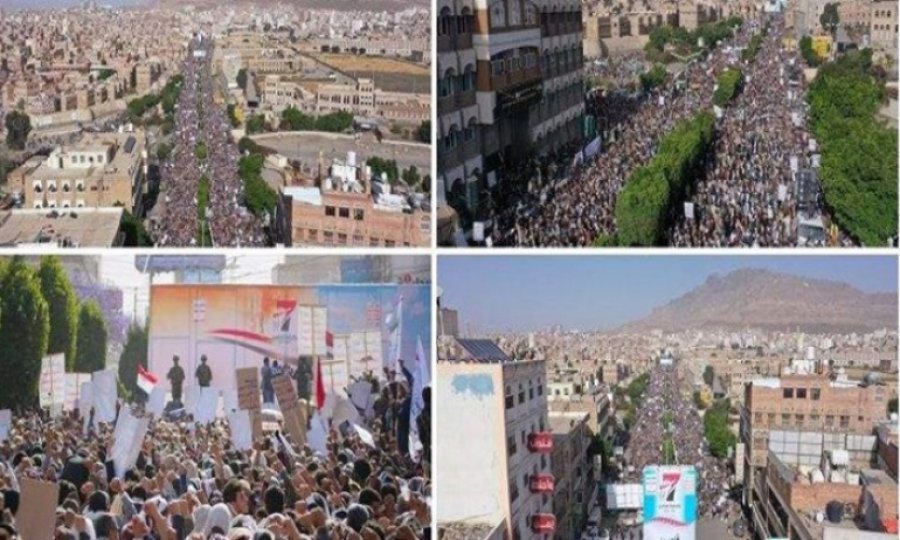 Sanaa'da büyük miting; Kuşatma sona erene kadar Direnişe devam