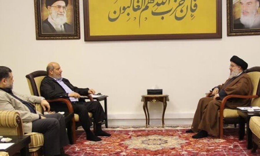 Üst düzey Hamas heyeti Seyyid Hasan Nasrallah ile görüştü